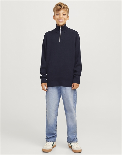 Jack & Jones Junior - JPRBlamilano Stitch Knit Half Zip - Night Sky